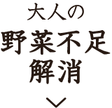 大人の野菜不足解消